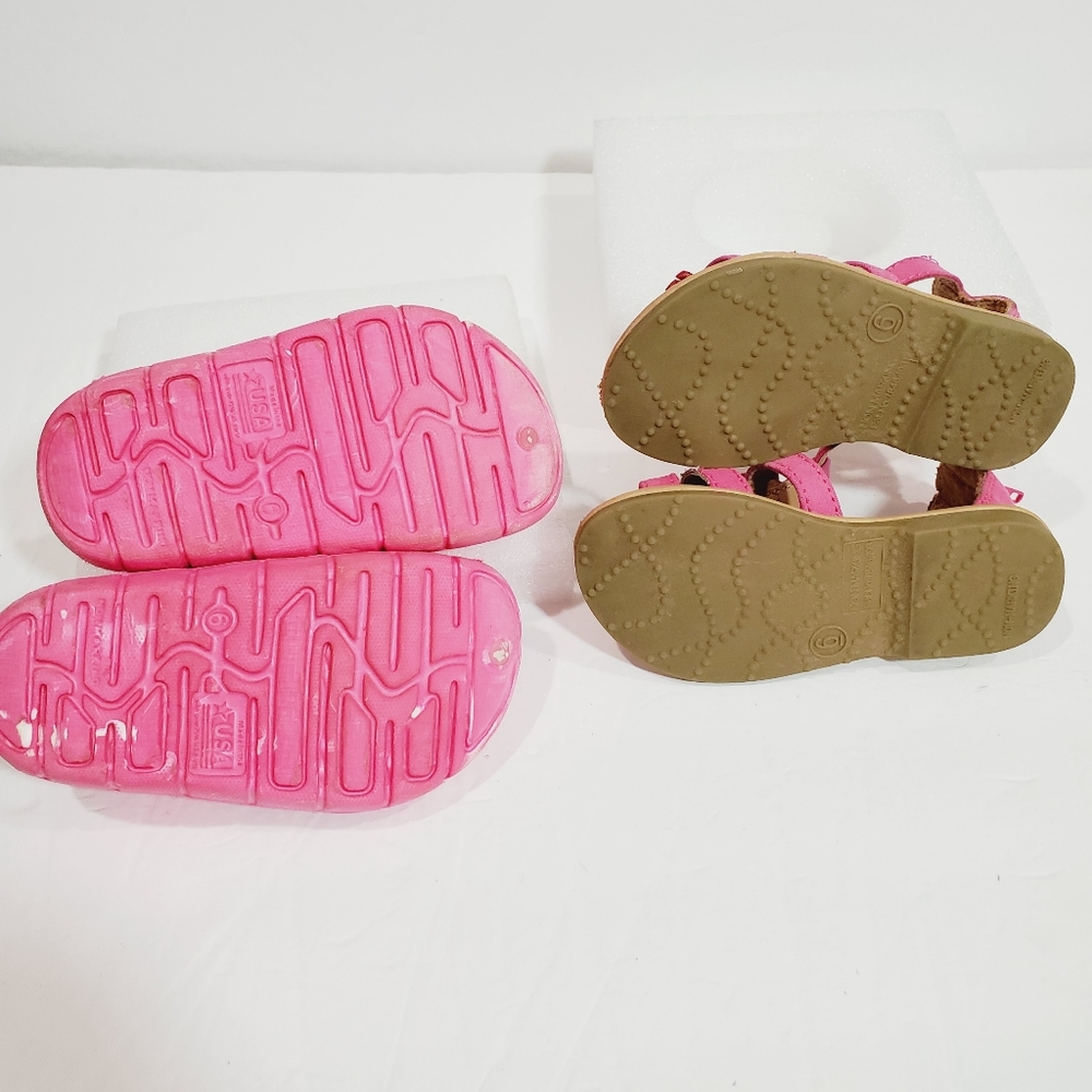 2 Pairs Bundle Pink Cherokee Gladiator Sandals & Clog Water Shoe Size 6 Girls - Picture 8 of 12